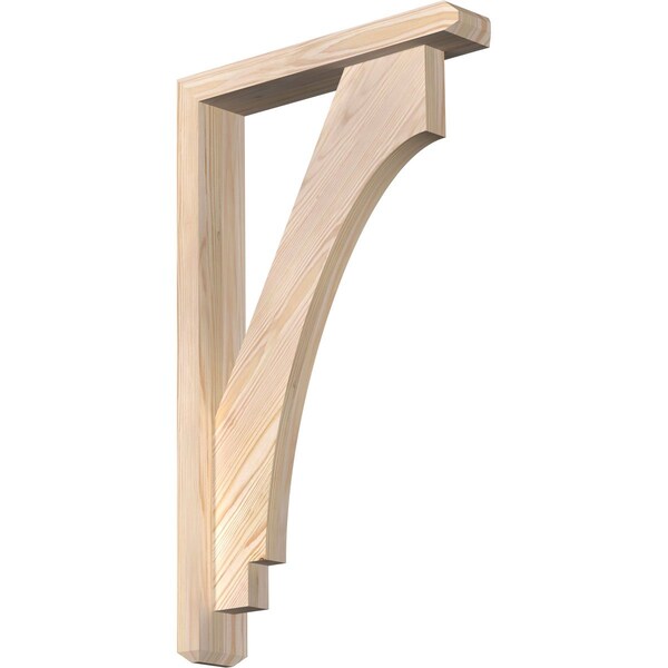 Ekena Millwork Imperial Craftsman Smooth Bracket w/ Offset Brace, Douglas Fir, 3 1/2"W x 18"D x 30"H BKT0402X18X30IMP04SDF - main